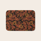 Tie Dye Moon and Star Print in Orange Bath Mat Gallery Image 1