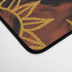 Tie Dye Moon and Star Print in Orange Desk Mat Gallery Image 4