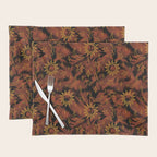 Tie Dye Moon and Star Print in Orange Placemat Gallery Image 1