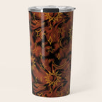 Tie Dye Moon and Star Print in Orange Travel Mug Gallery Image 1