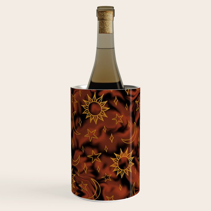 Tie Dye Moon and Star Print in Orange Wine Chiller Gallery Image 3