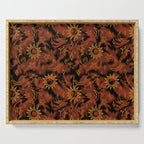 Tie Dye Moon and Star Print in Orange Serving Tray Gallery Image 1