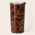 Tie Dye Moon and Star Print in Orange Travel Mug Gallery Image 2