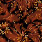 Tie Dye Moon and Star Print in Orange Coffee Mug Gallery Image 2