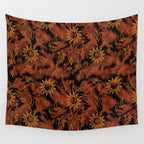 Tie Dye Moon and Star Print in Orange Wall Tapestry Gallery Image 4