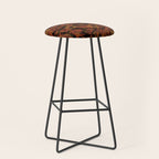 Tie Dye Moon and Star Print in Orange Stool Gallery Image 1