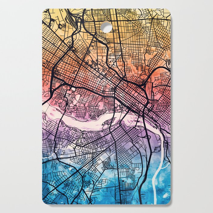 Richmond Virgina City Map Cutting Board Gallery Image 1