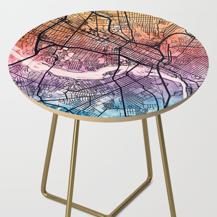 Richmond Virgina City Map Side Table Gallery Image 2