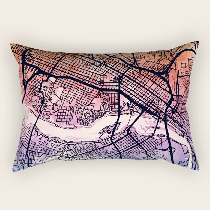 Richmond Virgina City Map Rectangular Pillow Gallery Image 1