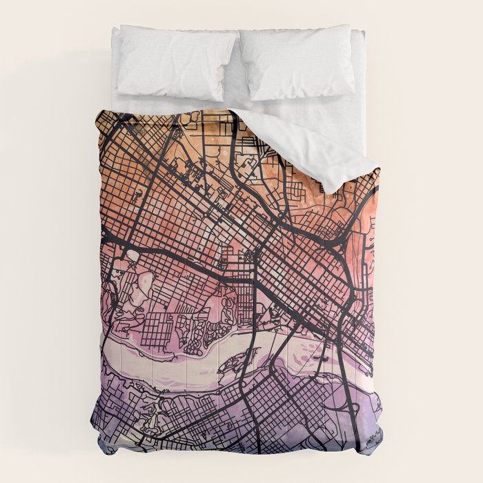 Richmond Virgina City Map Comforter Gallery Image 6