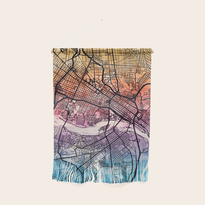 Richmond Virgina City Map Wall Hanging Gallery Image 1
