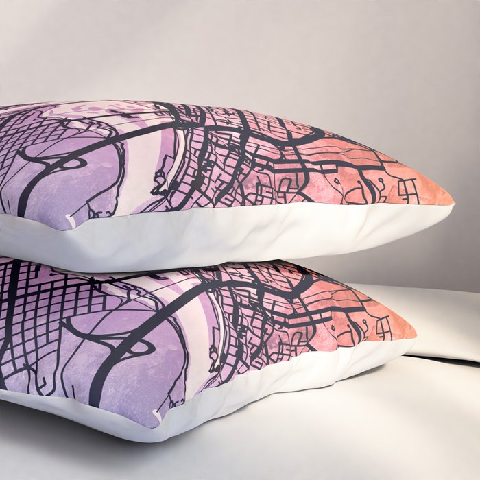 Richmond Virgina City Map Pillow Sham Gallery Image 3