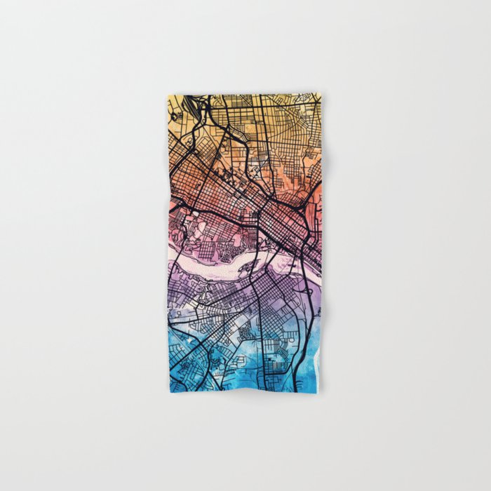 Richmond Virgina City Map Bath Towel Gallery Image 1