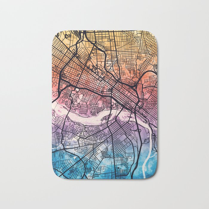 Richmond Virgina City Map Bath Mat Gallery Image 1