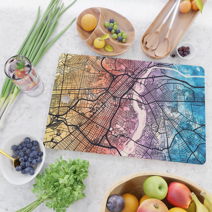 Richmond Virgina City Map Cutting Board Gallery Image 2