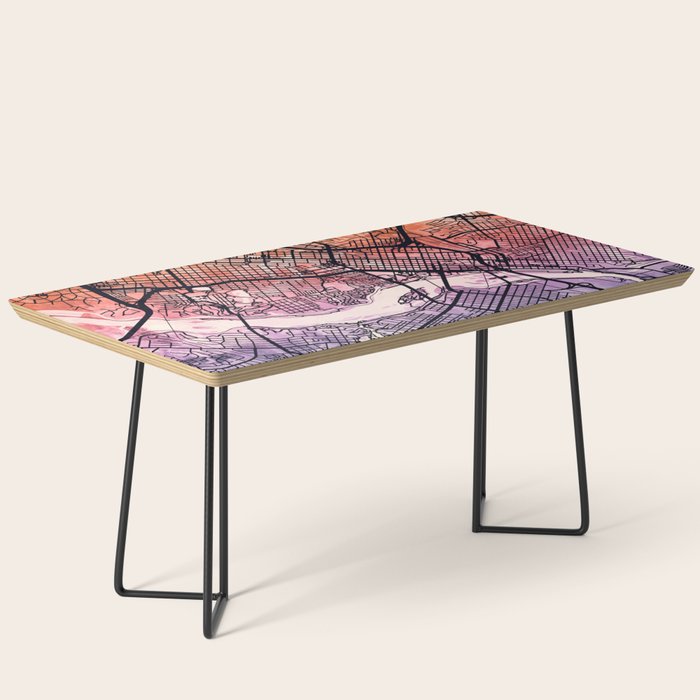 Richmond Virgina City Map Coffee Table Gallery Image 1