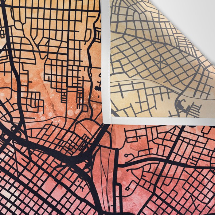 Richmond Virgina City Map Wall Tapestry Gallery Image 3