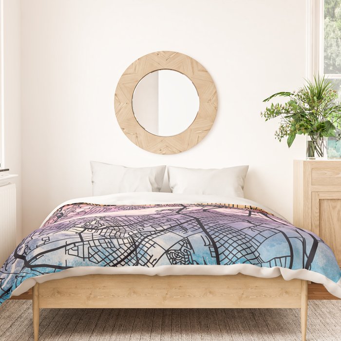 Richmond Virgina City Map Duvet Cover Gallery Image 3