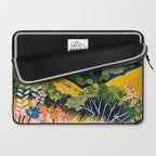 Vibrant Mediterranean Coast Painting in Matisse Style with Blooming Flowers and Blue Waters Laptop Sleeve Gallery Image 2