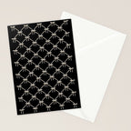 Bows & Ribbons Pattern XLVII Black and White Stationery Card Gallery Image 2