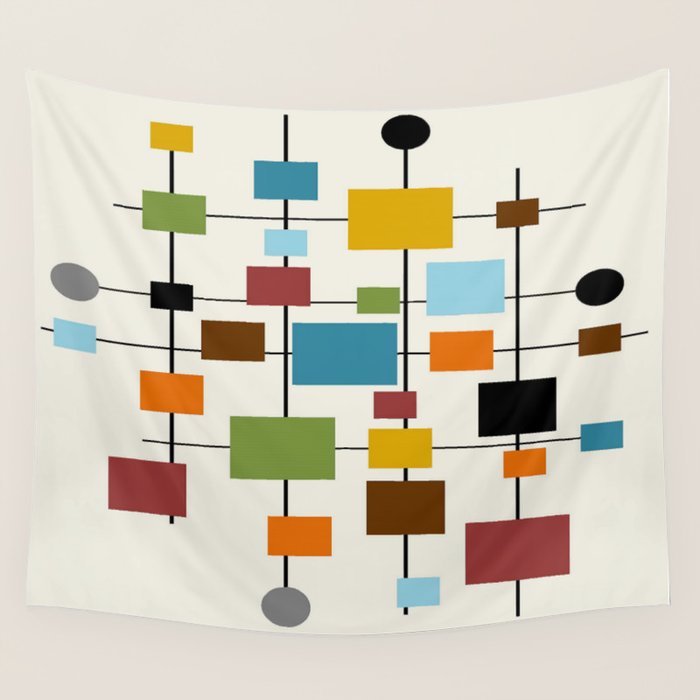 Mid-Century Modern Art 1.3 Wall Tapestry Gallery Image 1