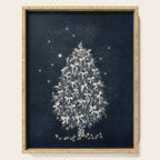 Elegant Starry Night Christmas Tree with Angelic Bows Serving Tray Gallery Image 1