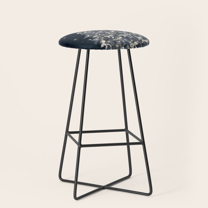 Elegant Starry Night Christmas Tree with Angelic Bows Stool Gallery Image 1