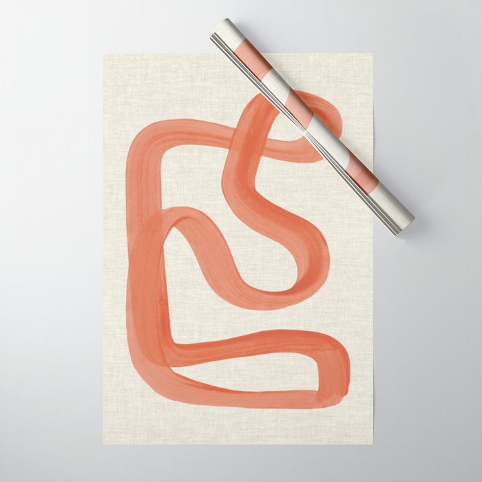 Orange Goes Around Wrapping Paper Gallery Image 1