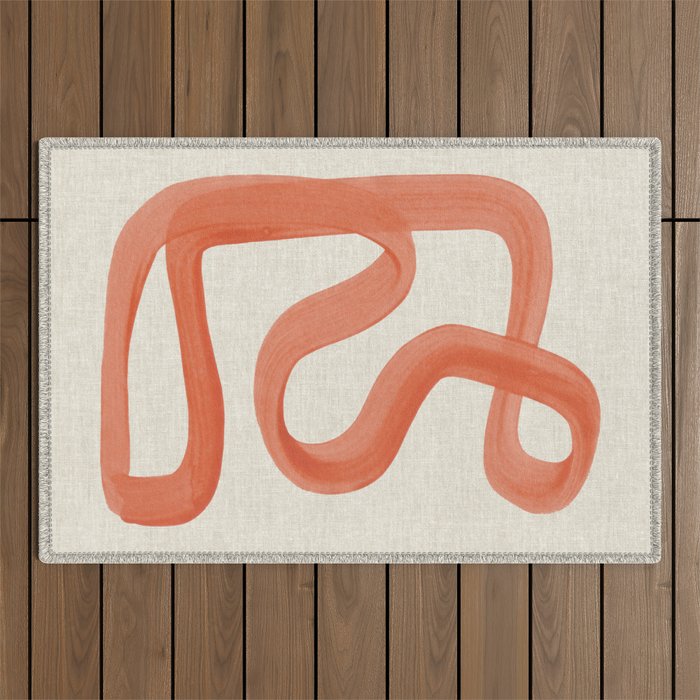 Orange Goes Around Outdoor Rug Gallery Image 1