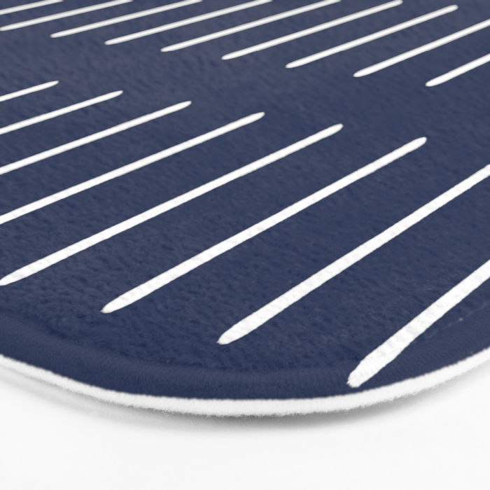 Mudcloth (Navy) Bath Mat Gallery Image 3
