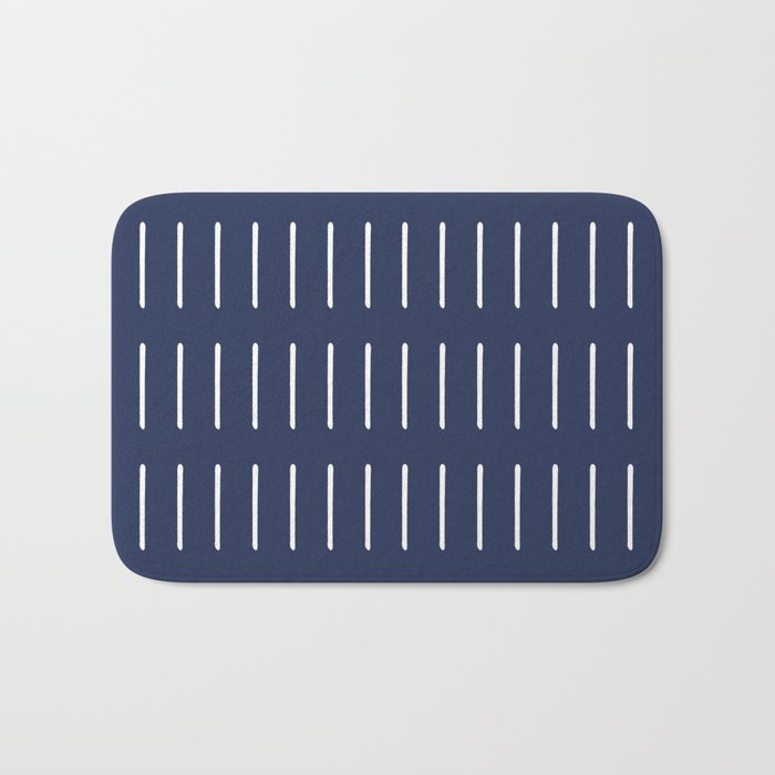 Mudcloth (Navy) Bath Mat Gallery Image 1