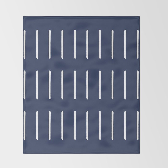 Mudcloth (Navy) Throw Blanket Gallery Image 2