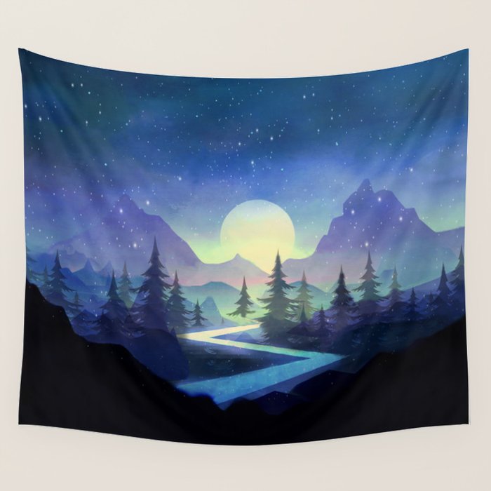 Touching the Stars Wall Tapestry Gallery Image 1
