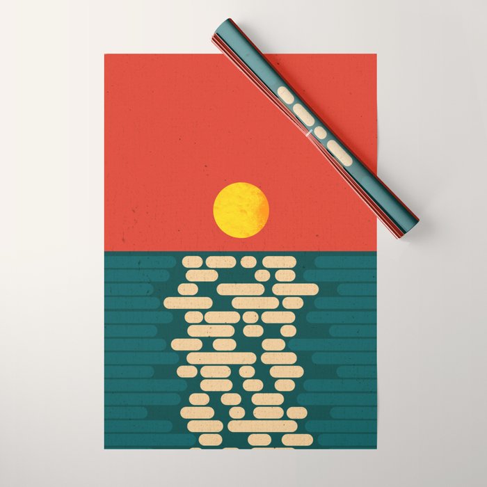 Sun Over The Sea - Afternoon Wrapping Paper Gallery Image 1