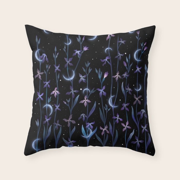 Greeting the Moon - Matthiola Throw Pillow Gallery Image 6