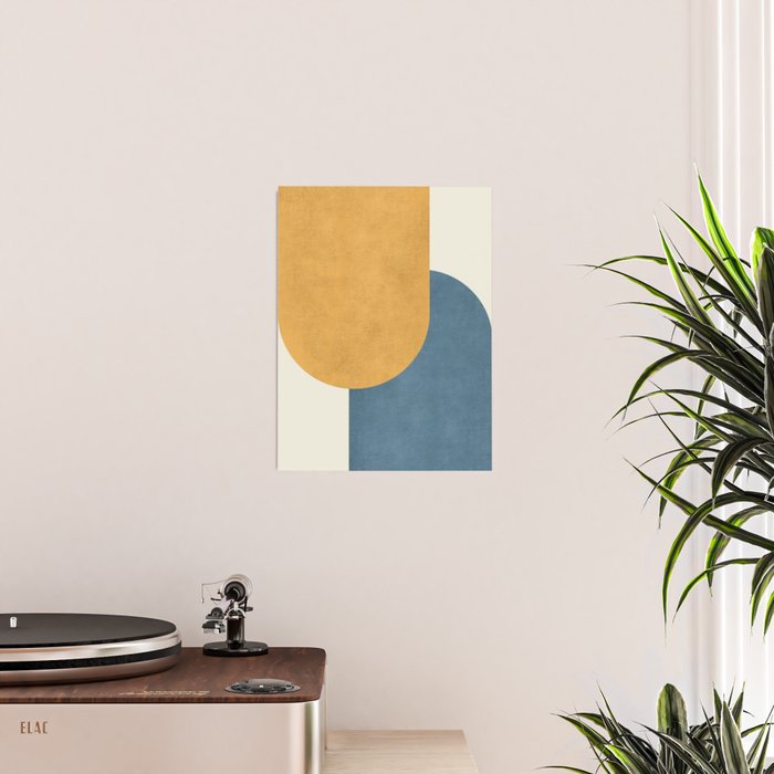 Halfmoon Colorblock - Gold Blue Poster Gallery Image 2