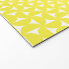 Patterned Geometric Shapes CLV Bright Yellow Welcome Mat Gallery Image 2
