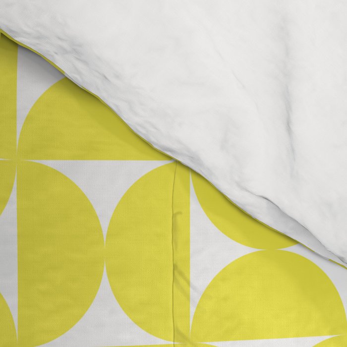 Patterned Geometric Shapes CLV Bright Yellow Comforter Gallery Image 4