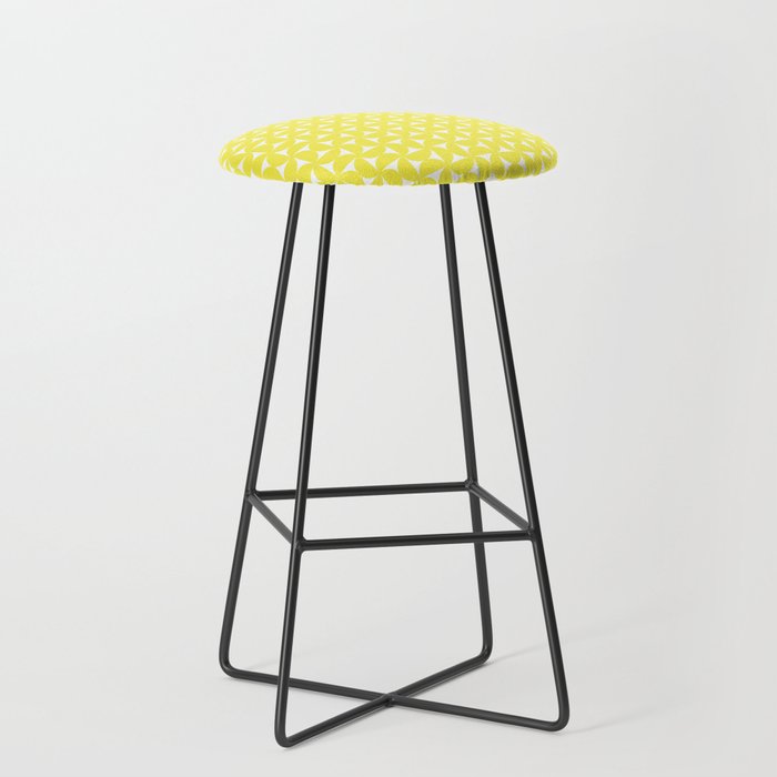 Patterned Geometric Shapes CLV Bright Yellow Stool Gallery Image 1