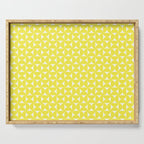 Patterned Geometric Shapes CLV Bright Yellow Serving Tray Gallery Image 1