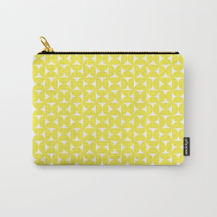 Patterned Geometric Shapes CLV Bright Yellow Carry All Pouch Gallery Image 1