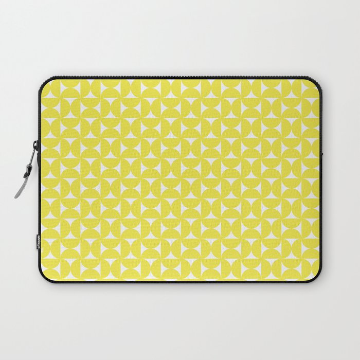 Patterned Geometric Shapes CLV Bright Yellow Laptop Sleeve Gallery Image 1