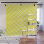 Patterned Geometric Shapes CLV Bright Yellow Wall Mural Gallery Image 1