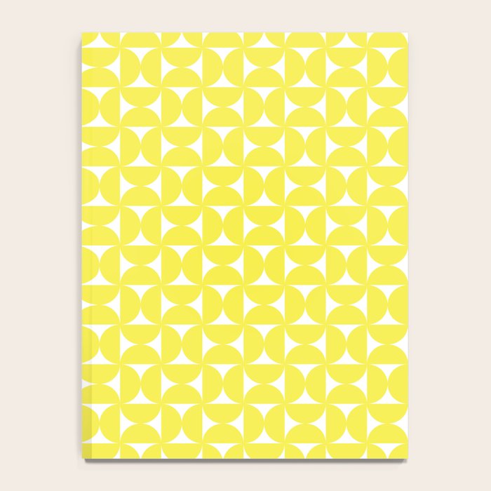 Patterned Geometric Shapes CLV Bright Yellow Notebook Gallery Image 4