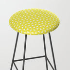 Patterned Geometric Shapes CLV Bright Yellow Stool Gallery Image 2