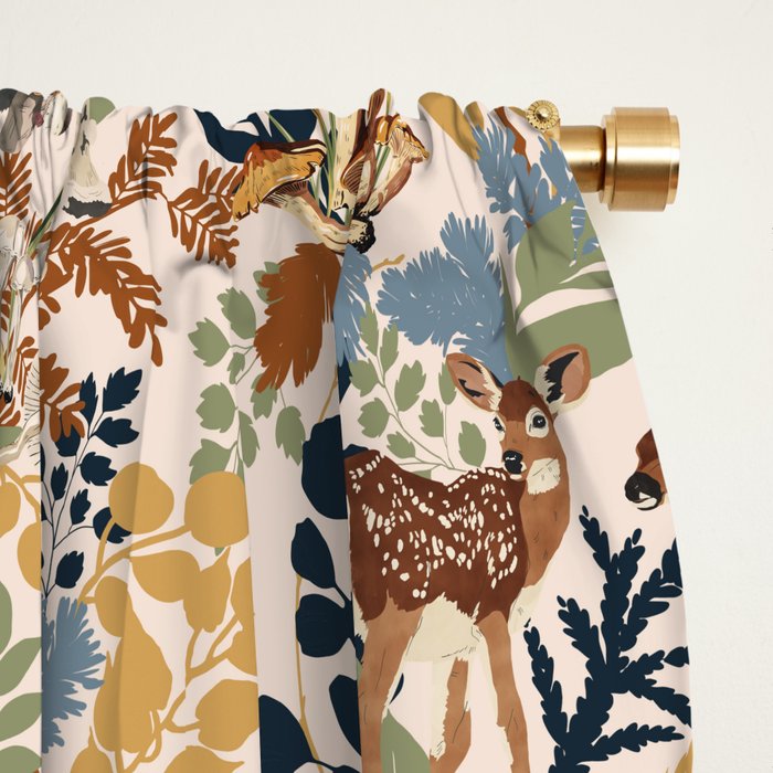 Colorful Forest Animals A Window Curtain Gallery Image 2