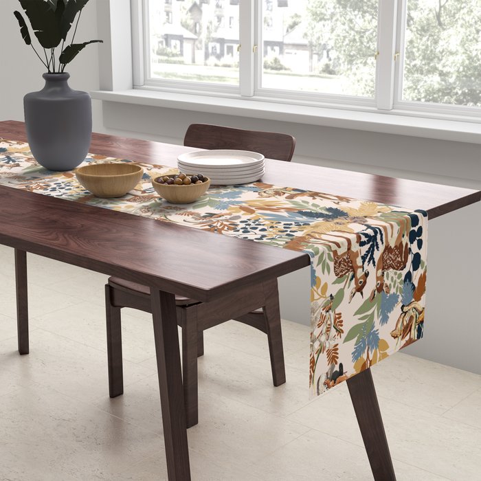 Colorful Forest Animals A Table Runner Gallery Image 2