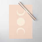 Moon Shapes Minimalism - Ethereal Light Wrapping Paper Gallery Image 1