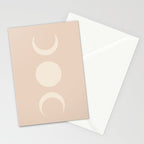 Moon Shapes Minimalism - Ethereal Light Stationery Card Gallery Image 2