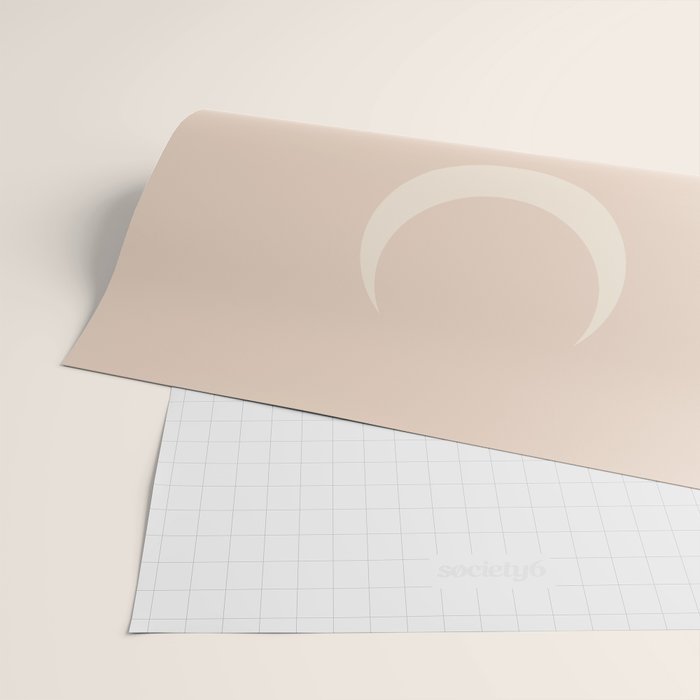 Moon Shapes Minimalism - Ethereal Light Wrapping Paper Gallery Image 2